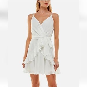 Trixxi White Ruffled Fit &Flare Mini NWT Size XL